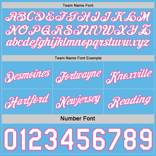 Custom Reversible Pink White-Sky Blue Double Side Star Sublimation Basketball Suit Jersey