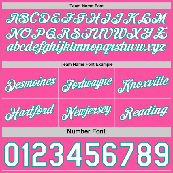 Custom Reversible Pink White-Aqua Double Side Star Sublimation Basketball Suit Jersey