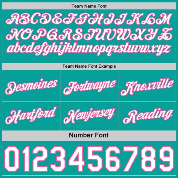 Custom Reversible Pink White-Aqua Double Side Star Sublimation Basketball Suit Jersey