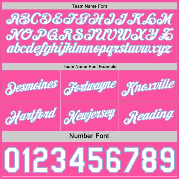 Custom Reversible Pink White-Light Blue Double Side Star Sublimation Basketball Suit Jersey