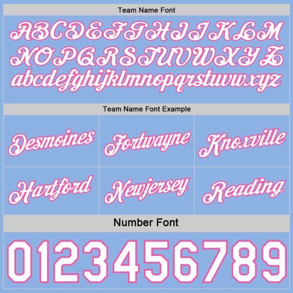 Custom Reversible Pink White-Light Blue Double Side Star Sublimation Basketball Suit Jersey