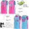 Custom Reversible Pink White Sky Blue-Black Double Side Star Sublimation Basketball Suit Jersey