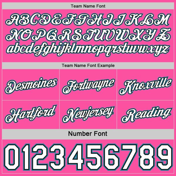 Custom Reversible Pink White Teal-Black Double Side Star Sublimation Basketball Suit Jersey