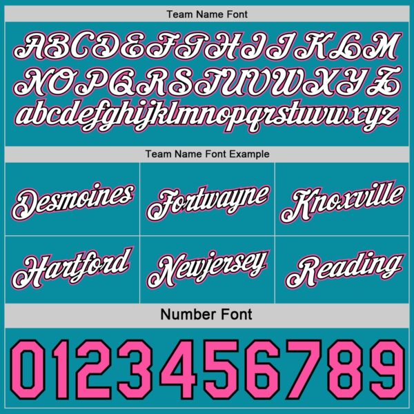 Custom Reversible Pink White Teal-Black Double Side Star Sublimation Basketball Suit Jersey