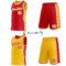 Custom Reversible Red White-Gold Double Side Star Sublimation Basketball Suit Jersey