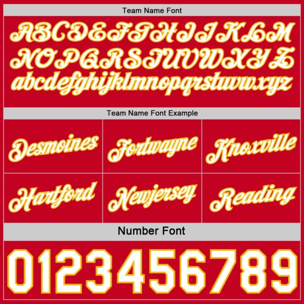 Custom Reversible Red White-Gold Double Side Star Sublimation Basketball Suit Jersey