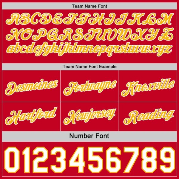 Custom Reversible Red White-Gold Double Side Star Sublimation Basketball Suit Jersey