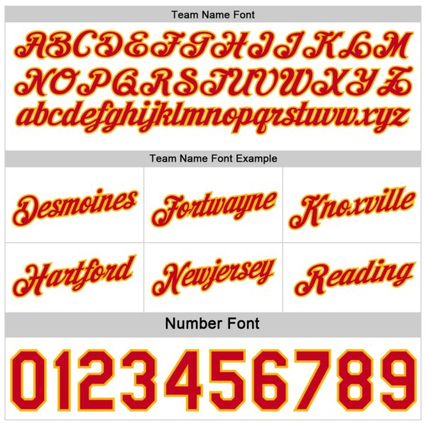 Custom Reversible Red White-Gold Double Side Star Sublimation Basketball Suit Jersey