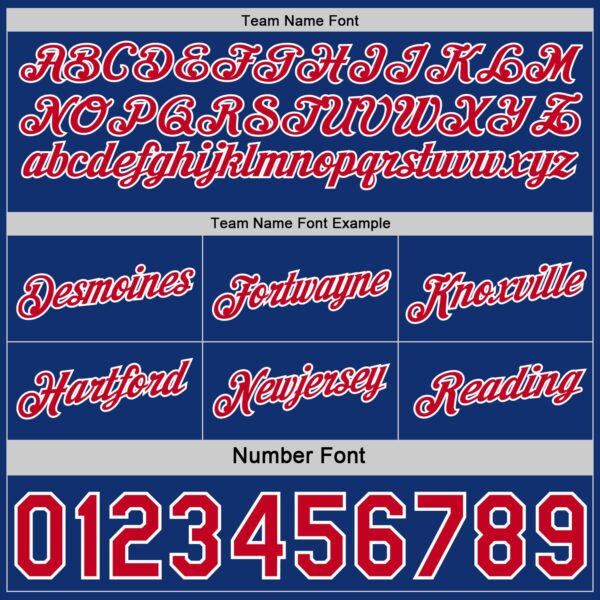 Custom Reversible Red Royal-White Double Side Star Sublimation Basketball Suit Jersey