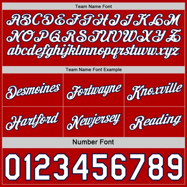 Custom Reversible Red White-Navy Double Side Star Sublimation Basketball Suit Jersey