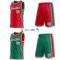 Custom Reversible Red White-Kelly Green Double Side Star Sublimation Basketball Suit Jersey