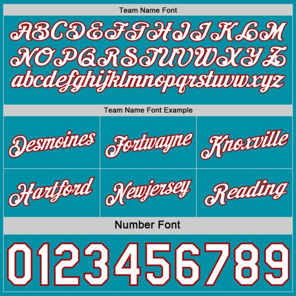 Custom Reversible Red White-Teal Double Side Star Sublimation Basketball Suit Jersey