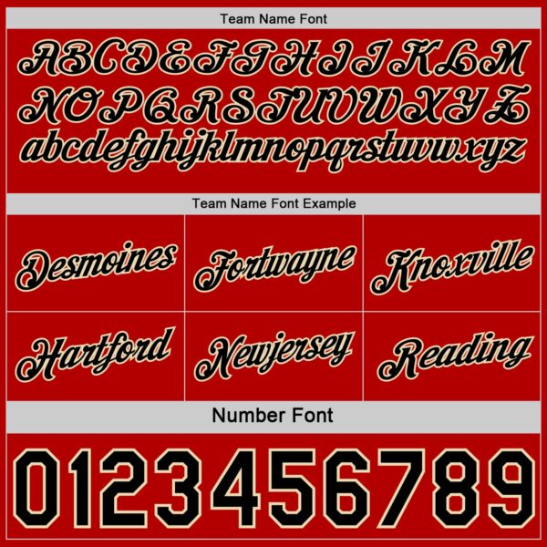 Custom Reversible Red Black-Cream Double Side Star Sublimation Basketball Suit Jersey