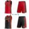Custom Reversible Red Black-Old Gold Double Side Star Sublimation Basketball Suit Jersey