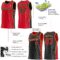 Custom Reversible Red Black-Old Gold Double Side Star Sublimation Basketball Suit Jersey