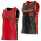 Custom Reversible Red Black-Old Gold Double Side Star Sublimation Basketball Suit Jersey