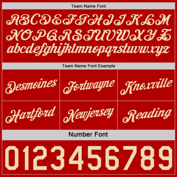 Custom Reversible Red Cream Double Side Star Sublimation Basketball Suit Jersey