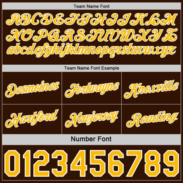Custom Reversible Brown Gold-White Double Side Star Sublimation Basketball Suit Jersey