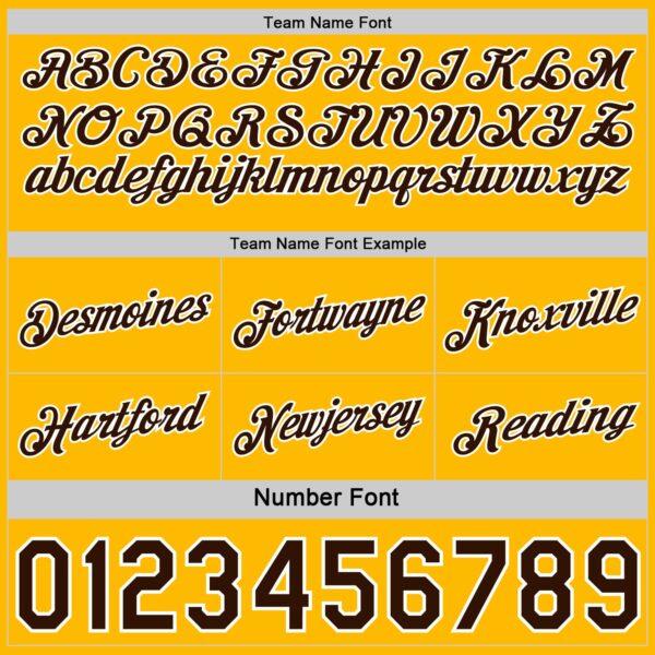 Custom Reversible Brown White-Gold Double Side Star Sublimation Basketball Suit Jersey