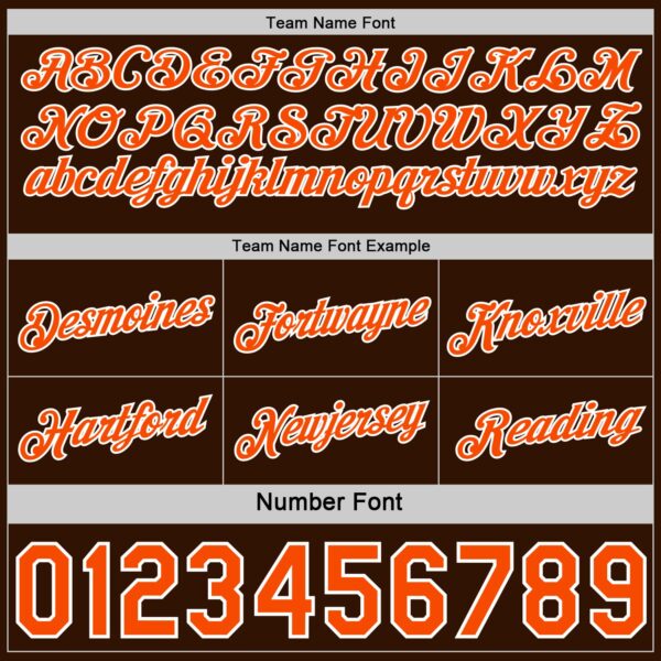 Custom Reversible Brown Orange-White Double Side Star Sublimation Basketball Suit Jersey