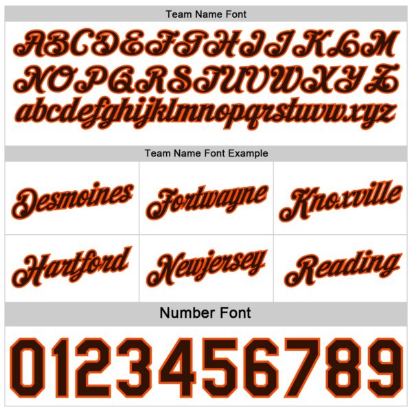 Custom Reversible Brown Orange-White Double Side Star Sublimation Basketball Suit Jersey