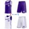 Custom Reversible Purple White Double Side Star Sublimation Basketball Suit Jersey