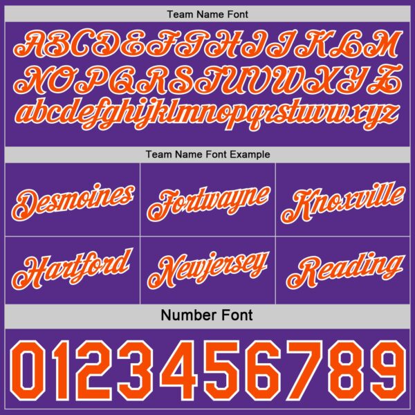 Custom Reversible Purple Orange-White Double Side Star Sublimation Basketball Suit Jersey
