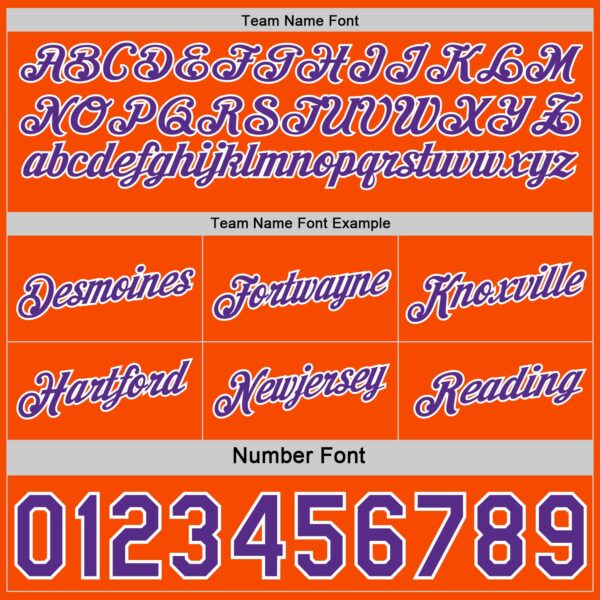 Custom Reversible Purple Orange-White Double Side Star Sublimation Basketball Suit Jersey