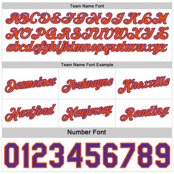 Custom Reversible Purple White-Orange Double Side Star Sublimation Basketball Suit Jersey