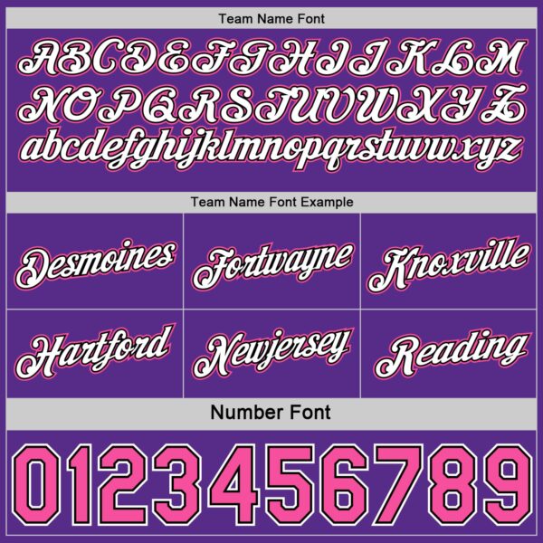 Custom Reversible Purple Pink White-Black Double Side Star Sublimation Basketball Suit Jersey