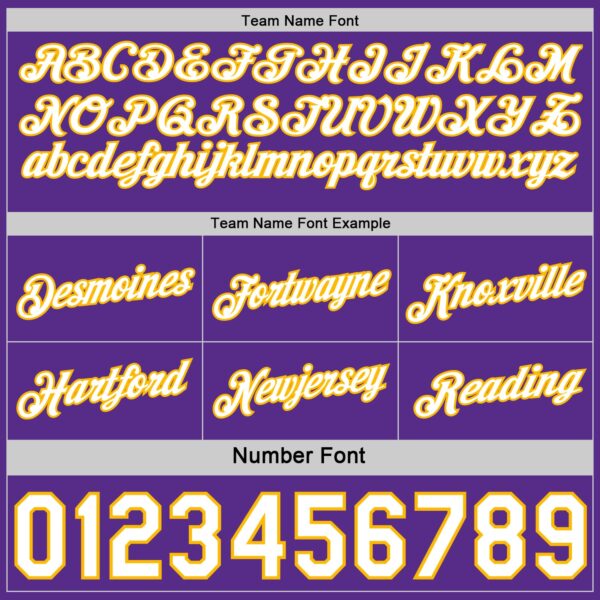 Custom Reversible Purple White-Gold Double Side Star Sublimation Basketball Suit Jersey