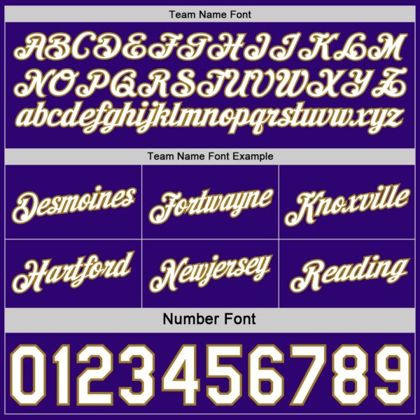 Custom Reversible Purple White-Old Gold Double Side Star Sublimation Basketball Suit Jersey