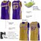 Custom Reversible Purple Old Gold-White Double Side Star Sublimation Basketball Suit Jersey