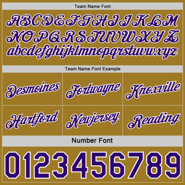 Custom Reversible Purple Old Gold-White Double Side Star Sublimation Basketball Suit Jersey