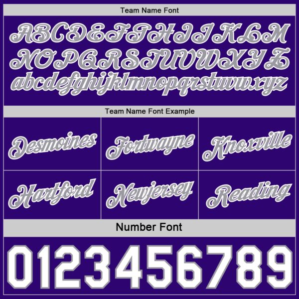 Custom Reversible Purple White-Gray Double Side Star Sublimation Basketball Suit Jersey