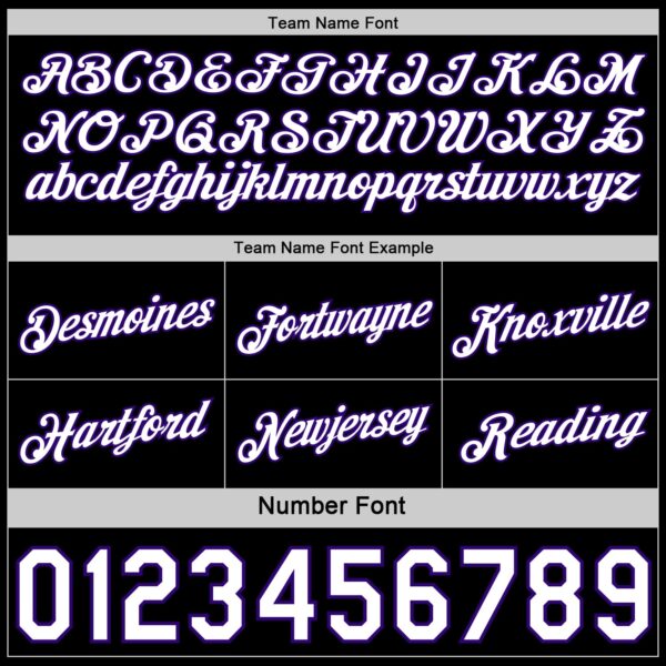 Custom Reversible Purple White-Black Double Side Star Sublimation Basketball Suit Jersey