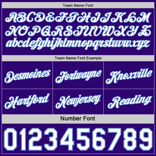 Custom Reversible Purple White-Lakes Blue Double Side Star Sublimation Basketball Suit Jersey