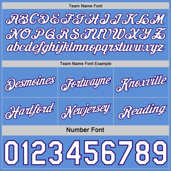 Custom Reversible Purple White-Lakes Blue Double Side Star Sublimation Basketball Suit Jersey