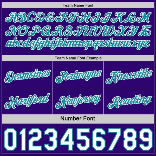 Custom Reversible Purple White-Teal Double Side Star Sublimation Basketball Suit Jersey