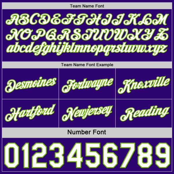 Custom Reversible Purple White-Neon Green Double Side Star Sublimation Basketball Suit Jersey