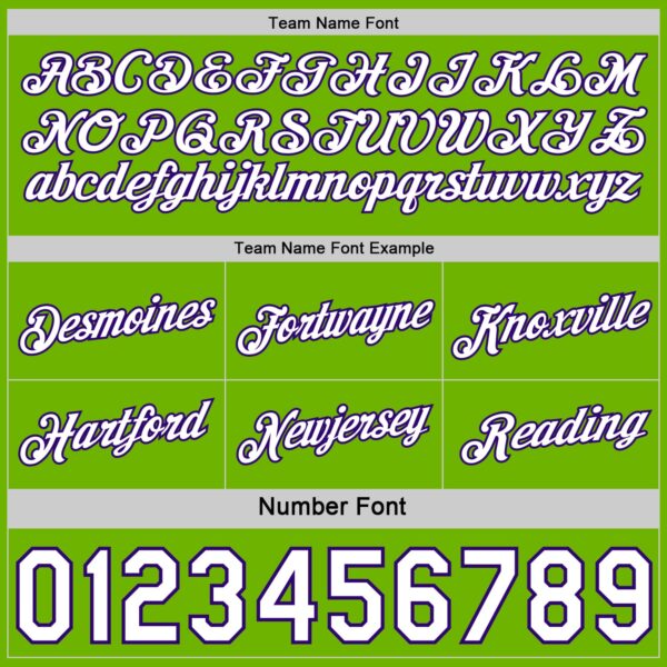 Custom Reversible Purple White-Neon Green Double Side Star Sublimation Basketball Suit Jersey