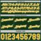 Custom Reversible Green Gold-White Double Side Star Sublimation Basketball Suit Jersey