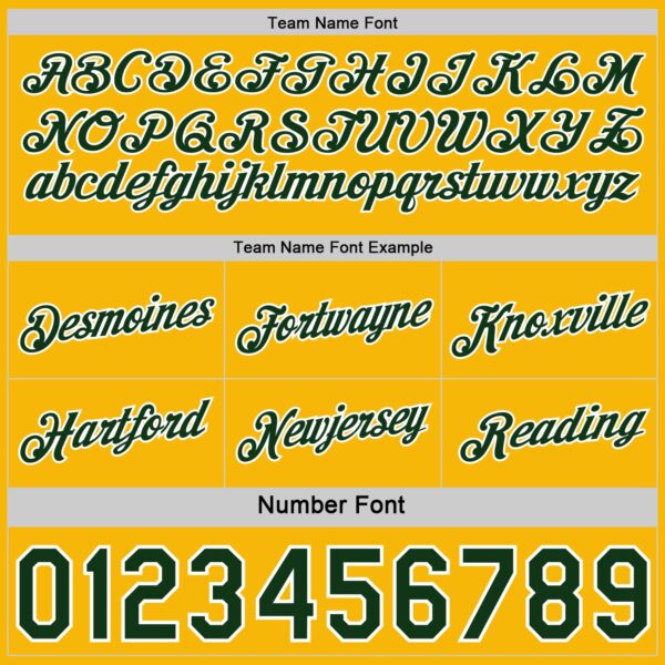 Custom Reversible Green Gold-White Double Side Star Sublimation Basketball Suit Jersey