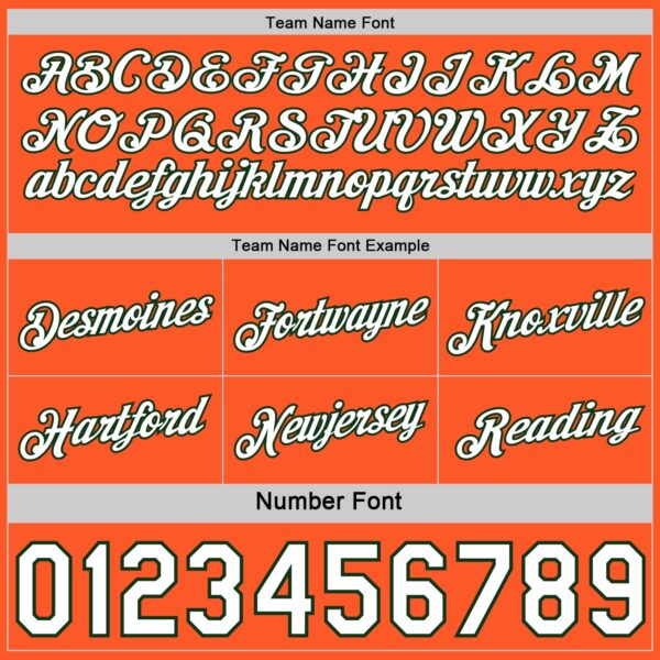 Custom Reversible Green White-Orange Double Side Star Sublimation Basketball Suit Jersey