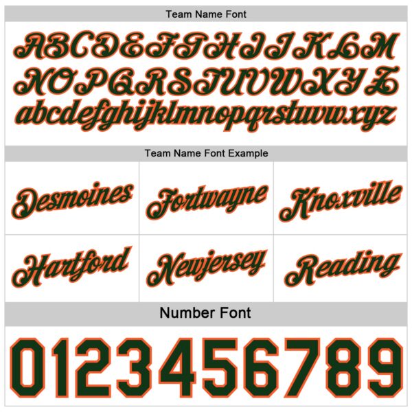 Custom Reversible Green Orange-White Double Side Star Sublimation Basketball Suit Jersey