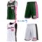 Custom Reversible Green White-Pink Double Side Star Sublimation Basketball Suit Jersey