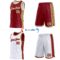 Custom Reversible Crimson Old Gold-White Double Side Star Sublimation Basketball Suit Jersey