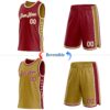 Custom Reversible Crimson White-Old Gold Double Side Star Sublimation Basketball Suit Jersey