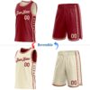 Custom Reversible Crimson Cream Double Side Star Sublimation Basketball Suit Jersey