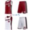 Custom Reversible Crimson White-Black Double Side Star Sublimation Basketball Suit Jersey